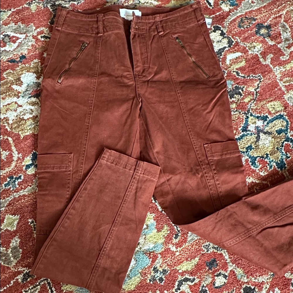 NWT Anthropologie cedar red brown cargo like pants.  Size 29